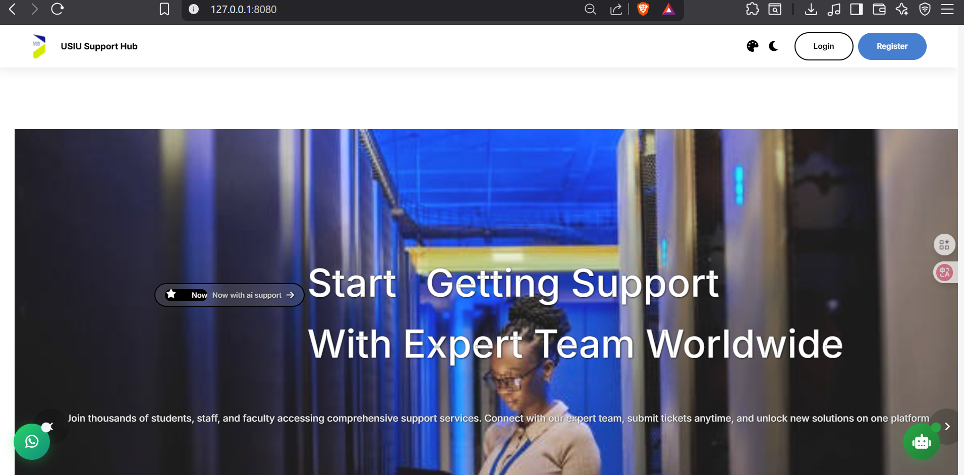 USIU Support Hub - University Support Platform